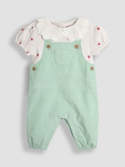 Jojo Maman Bébé Green Dungaree Set - Image 1 of 5