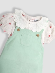 Jojo Maman Bébé Green Dungaree Set - Image 3 of 5