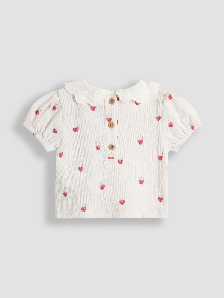 JoJo Maman Bébé Green Strawberry 2-Piece Top and Dungaree Set - Image 5 of 5 JoJo Maman Bébé Green Strawberry 2-Piece Top and Dungaree Set - Image 5 of 5