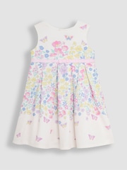 JoJo Maman Bébé Pink Butterfly Pretty Pleated Party Dress - Image 1 of 4