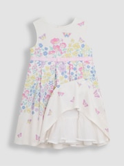 JoJo Maman Bébé Pink Butterfly Pretty Pleated Party Dress - Image 2 of 4