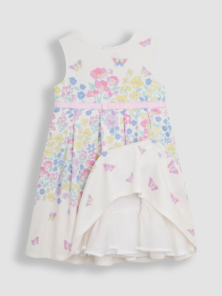 JoJo Maman Bébé Pink Butterfly Pretty Pleated Party Dress - Image 2 of 4