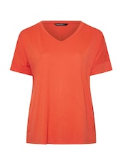 Evans Red V-Neck Modal T-Shirt - Image 5 of 5