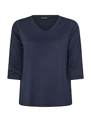 Evans Blue 3/4 Sleeve V-Neck Modal T-Shirt - Image 5 of 5