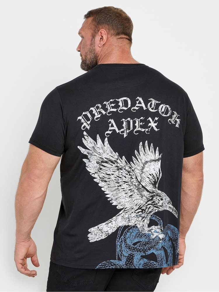 BadRhino Big & Tall Black Predator Apex 100% Cotton T-Shirt - Image 2 of 4
