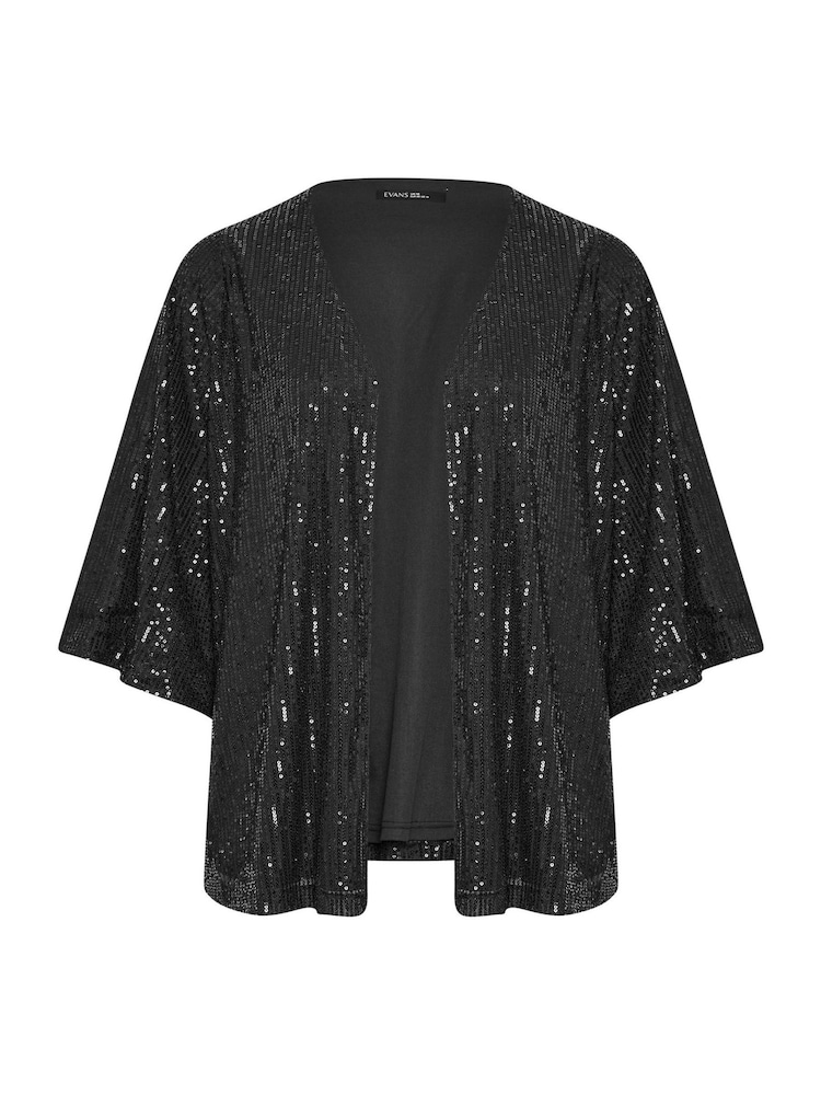 Evans Gold Sequin Kimono - Image 5 of 5