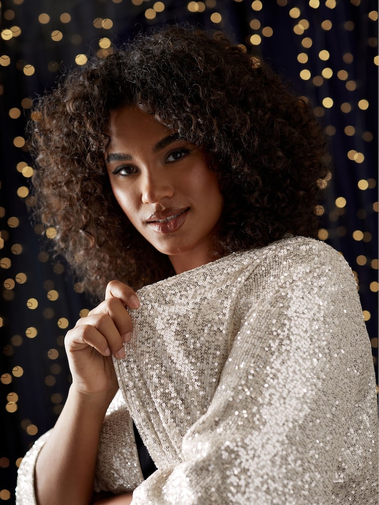 Gold - Evans Gold Sequin Kimono - Bild 2 von 5 Gold - Evans Gold Sequin Kimono - Bild 2 von 5
