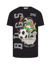 BadRhino Big & Tall Black Looney Tunes 100% Cotton T-Shirt - Image 2 of 3