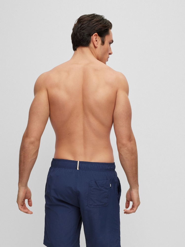 BOSS Blue Whale Logo Lined Swim Shorts - Image 2 of 6