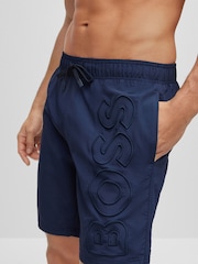BOSS Blue Whale Logo Lined Swim Shorts - Image 3 of 6