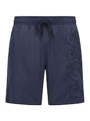 BOSS Blue Whale Logo Lined Swim Shorts - Image 4 of 6