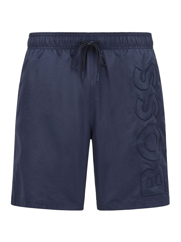 BOSS Blue Whale Logo Lined Swim Shorts - Image 4 of 6
