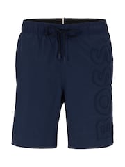 BOSS Blue Whale Logo Lined Swim Shorts - Image 5 of 6