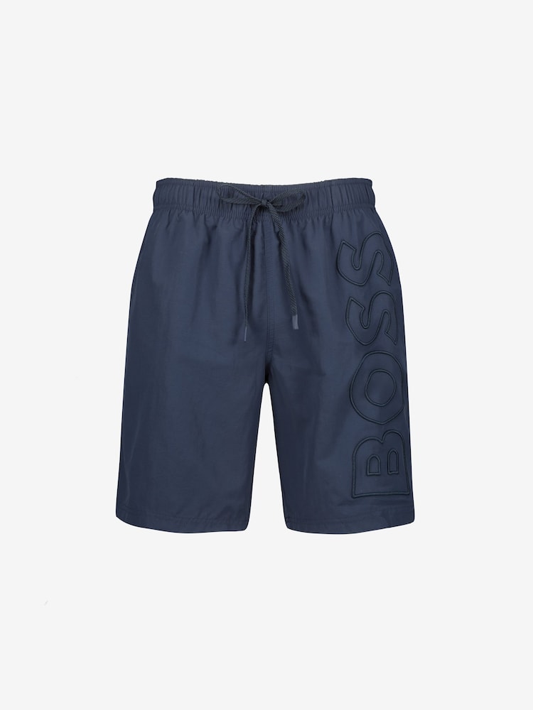 BOSS Blue Whale Logo Lined Swim Shorts - Image 6 of 6
