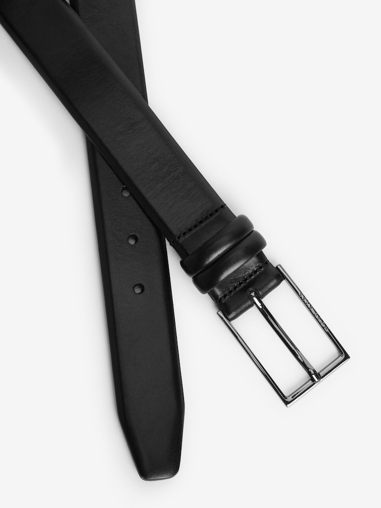BOSS Black Logo Buckle Leather Belt - Image 2 of 3