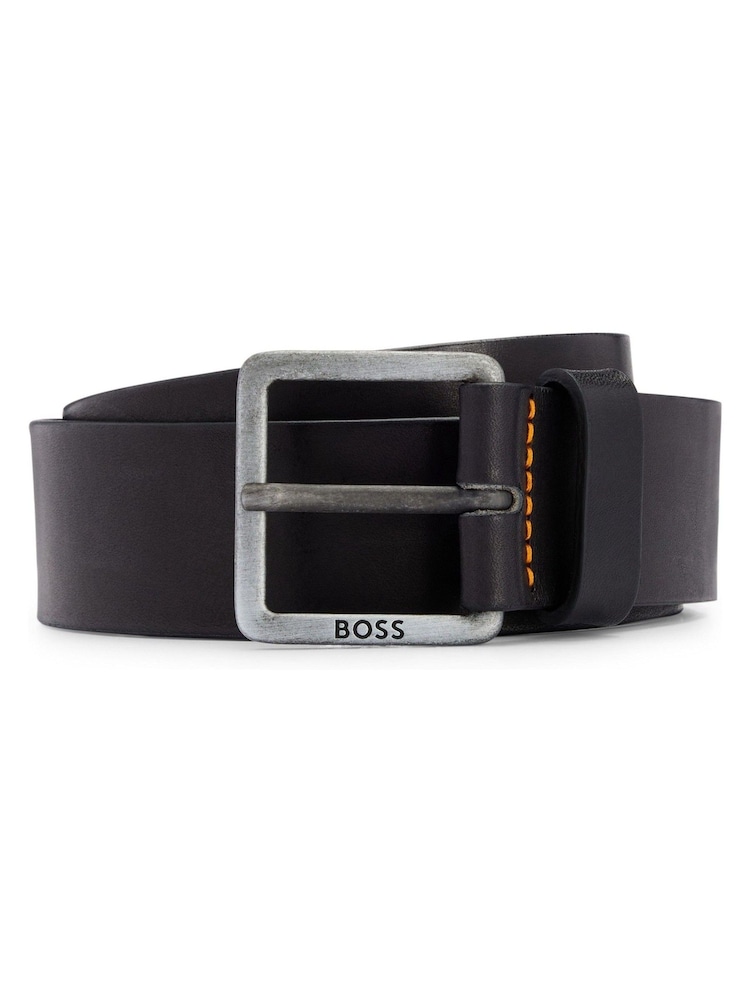 BOSS Black Baxton Leather Belt - Image 2 of 6 BOSS Black Baxton Leather Belt - Image 2 of 6
