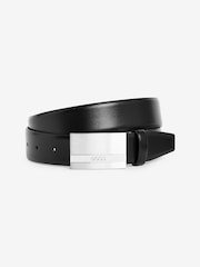 BOSS Cobalt Black Baxton Leather Belt - Image 1 of 6
