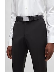 BOSS Cobalt Black Baxton Leather Belt - Image 4 of 6