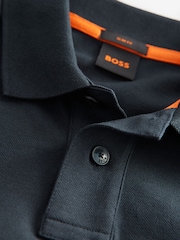 أزرق داكن - BOSS Passerby Box Logo Long Sleeve Polo Shirt - صورة 7 من 8