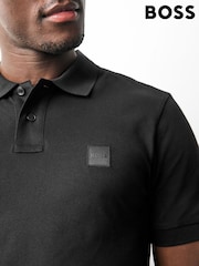 Negro - Polo con logo de Passenger Box de corte entallado de BOSS - Imagen 5 de 5