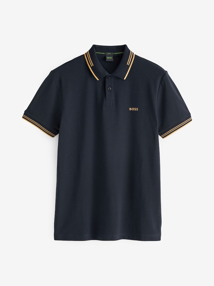 أزرق داكن - BOSS Slim Fit Paul Polo Shirt - صورة 5 من 5