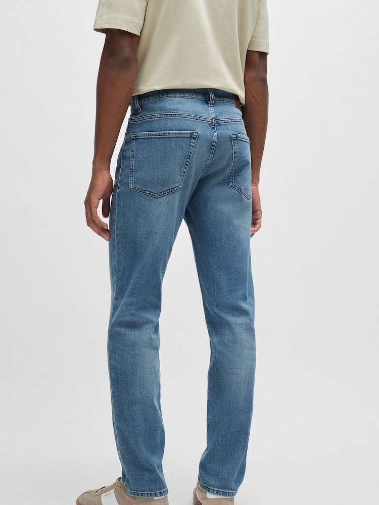 BOSS Sky Blue Maine Regular Fit Stretch Jeans - Image 2 of 5