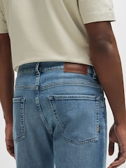 BOSS Sky Blue Maine Regular Fit Stretch Jeans - Image 4 of 5