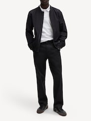 BOSS White Slim Fit Passenger Logo Patch Pique Polo Shirt - Image 3 of 5