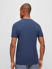 Azul - BOSS Large Logo Regular Fit T-Shirt - Imagen 2 de 5