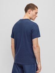 Azul - BOSS Large Logo Regular Fit T-Shirt - Imagen 4 de 5
