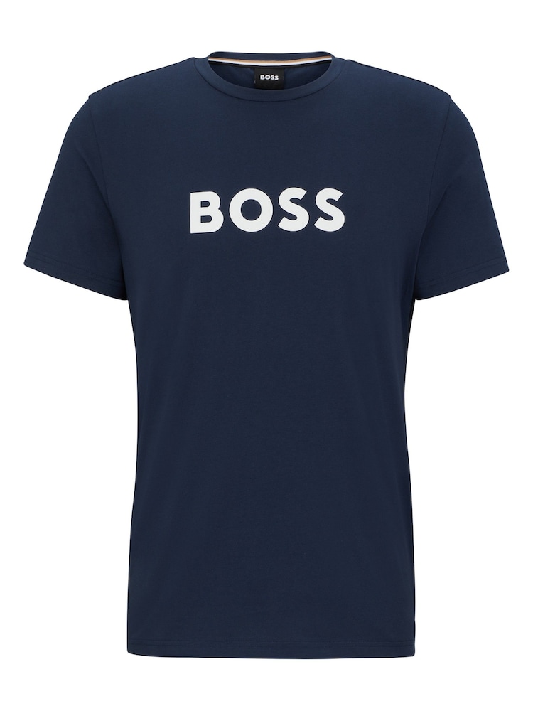 Azul - BOSS Large Logo Regular Fit T-Shirt - Imagen 5 de 5