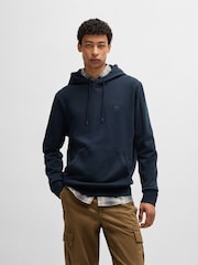 BOSS Blue Wetalk Logo Patch Terry Hoodie - Image 1 of 8