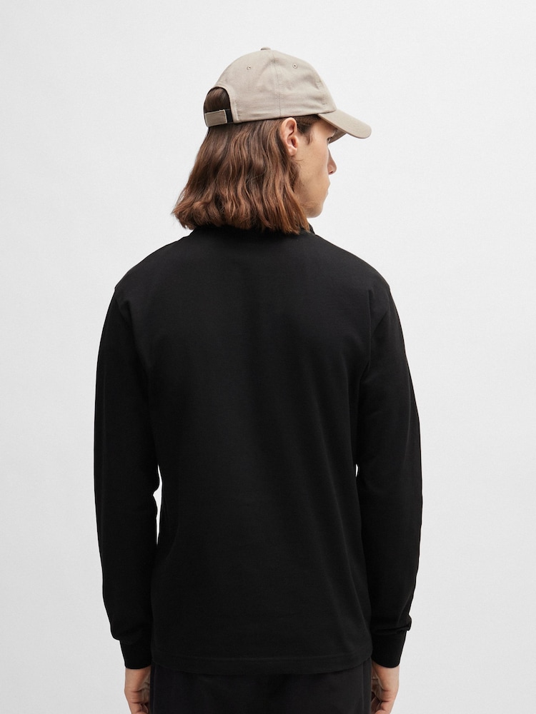 BOSS Black Passerby Box Logo Long Sleeve Polo Shirt - Image 2 of 8