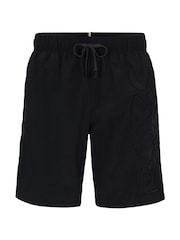 BOSS Black Whale Logo Lined Swim Shorts - Image 4 of 4