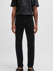 Negro - BOSS Maine Relaxed Fit Stretch Jeans - Imagen 1 de 1
