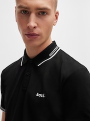 أسود - BOSS Slim Fit Paul Polo Shirt - صورة 4 من 5