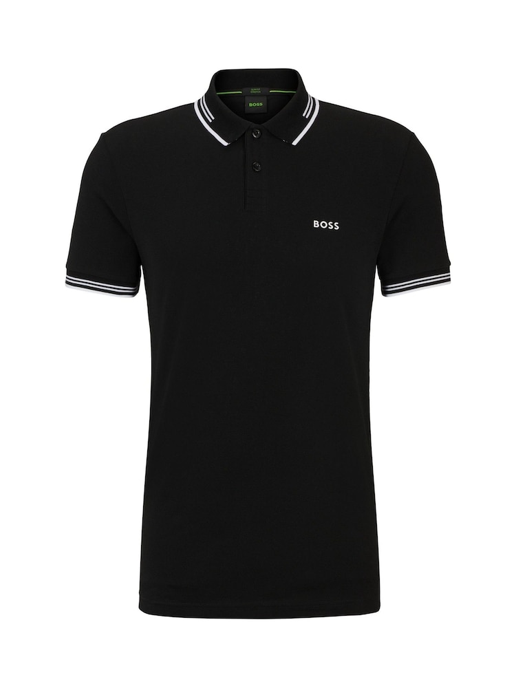 أسود - BOSS Slim Fit Paul Polo Shirt - صورة 5 من 5