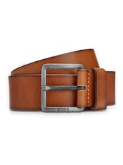 BOSS Brown Light Baxton Leather Belt - Image 1 of 5