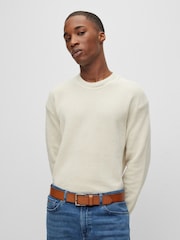 BOSS Brown Light Baxton Leather Belt - Image 4 of 5