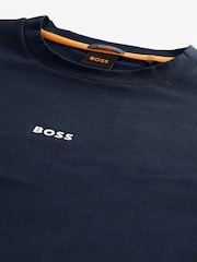 Azul - BOSS Relaxed Fit Logo T-Shirt - Imagen 5 de 7