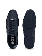 BOSS Blue Mix Materials Trainers With Suede And Faux Leather - Image 4 of 6