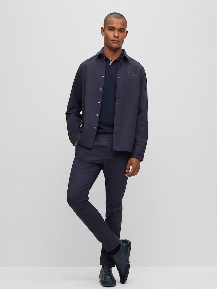 BOSS Blue Mix Materials Trainers With Suede And Faux Leather - Image 6 of 6