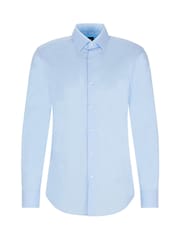 BOSS Blue Slim Fit Stretch Poplin Shirt - Image 6 of 6