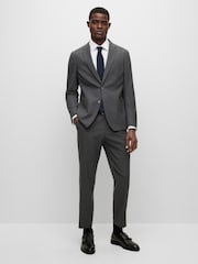BOSS White Slim-Fit Stretch Poplin Oxford Shirt - Image 3 of 6
