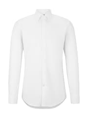 BOSS White Slim-Fit Stretch Poplin Oxford Shirt - Image 6 of 6