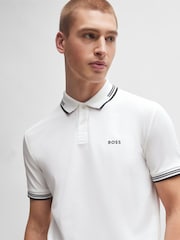 Белый - BOSS Slim Fit Paul Polo Shirt - Image 1 of 4