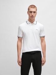 Белый - BOSS Slim Fit Paul Polo Shirt - Image 2 of 4