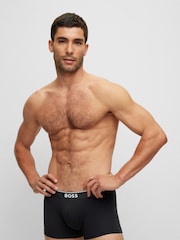 BOSS White/Grey/Black Power Stretch Cotton 3 Pack Boxers - Image 1 of 11