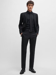 BOSS Black Joe Regular Fit Stretch Poplin Oxford Shirt - Image 3 of 7