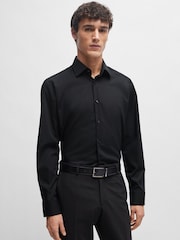 BOSS Black Joe Regular Fit Stretch Poplin Oxford Shirt - Image 6 of 7